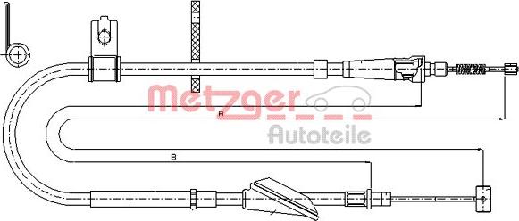 Metzger 17.5045 - Kabel, dayanacaq əyləci furqanavto.az