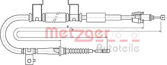 Metzger 17.6053 - Kabel, dayanacaq əyləci furqanavto.az