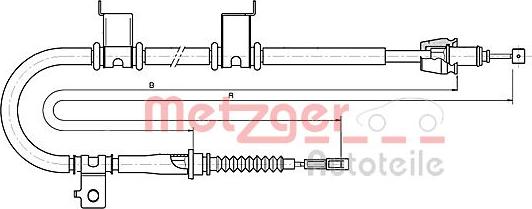 Metzger 17.6052 - Kabel, dayanacaq əyləci furqanavto.az