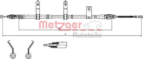 Metzger 17.6031 - Kabel, dayanacaq əyləci furqanavto.az