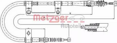 Metzger 17.0578 - Kabel, dayanacaq əyləci furqanavto.az