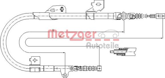 Metzger 17.0114 - Kabel, dayanacaq əyləci furqanavto.az