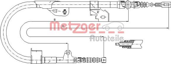 Metzger 17.0113 - Kabel, dayanacaq əyləci furqanavto.az