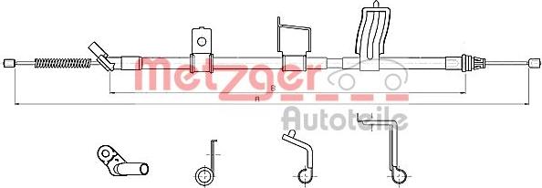 Metzger 17.0326 - Kabel, dayanacaq əyləci furqanavto.az