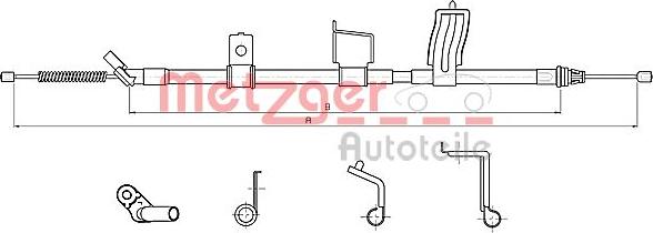 Metzger 17.0328 - Kabel, dayanacaq əyləci furqanavto.az