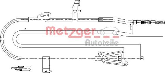 Metzger 17.0246 - Kabel, dayanacaq əyləci furqanavto.az