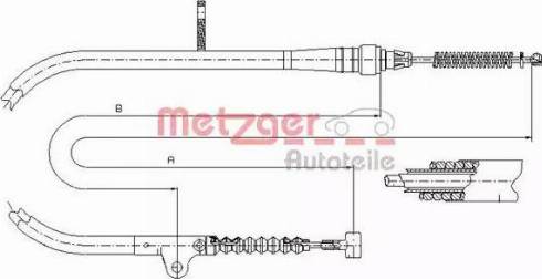 Metzger 17.0202 - Kabel, dayanacaq əyləci furqanavto.az