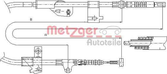 Metzger 17.0235 - Kabel, dayanacaq əyləci furqanavto.az