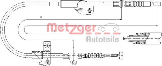 Metzger 17.0237 - Kabel, dayanacaq əyləci furqanavto.az