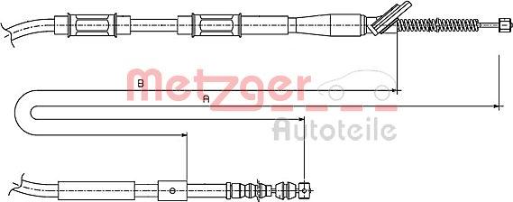 Metzger 17.1445 - Kabel, dayanacaq əyləci furqanavto.az