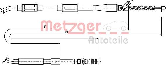 Metzger 17.1446 - Kabel, dayanacaq əyləci furqanavto.az