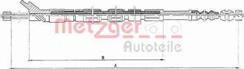 Metzger 17.1441 - Kabel, dayanacaq əyləci furqanavto.az