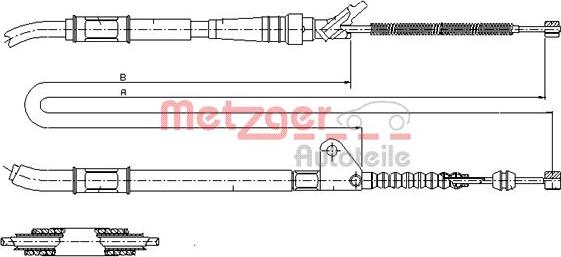 Metzger 17.1467 - Kabel, dayanacaq əyləci furqanavto.az