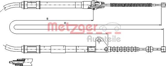 Metzger 17.1414 - Kabel, dayanacaq əyləci furqanavto.az