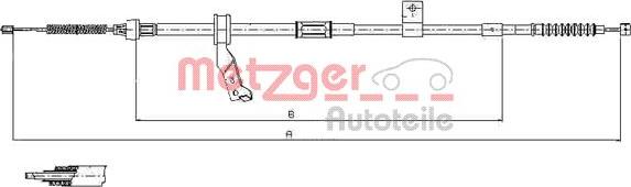 Metzger 17.1483 - Kabel, dayanacaq əyləci furqanavto.az