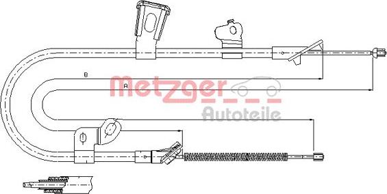 Metzger 17.1074 - Kabel, dayanacaq əyləci furqanavto.az