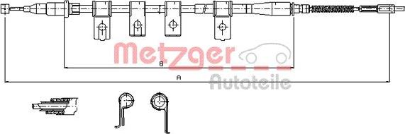 Metzger 17.3503 - Kabel, dayanacaq əyləci furqanavto.az