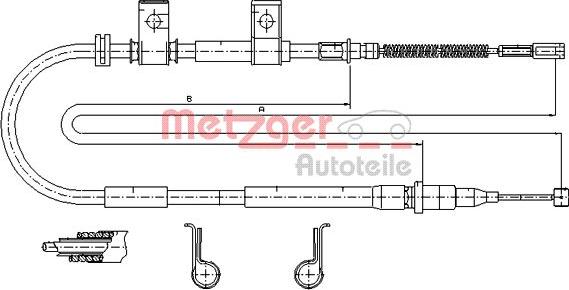 Metzger 17.3502 - Kabel, dayanacaq əyləci furqanavto.az