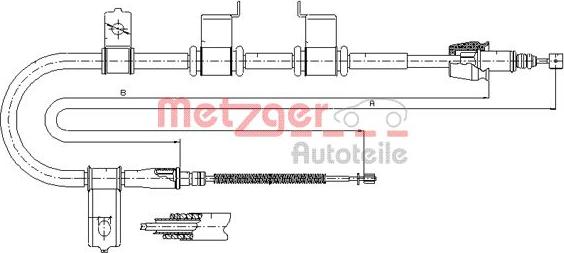 Metzger 17.2540 - Kabel, dayanacaq əyləci furqanavto.az