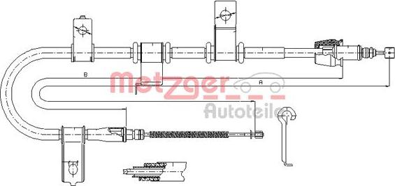 Metzger 17.2541 - Kabel, dayanacaq əyləci furqanavto.az