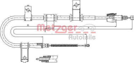 Metzger 17.2543 - Kabel, dayanacaq əyləci furqanavto.az