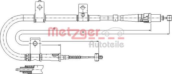 Metzger 17.2550 - Kabel, dayanacaq əyləci furqanavto.az