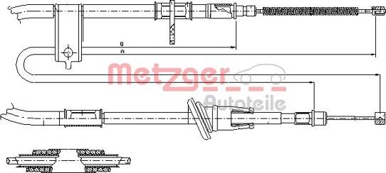 Metzger 17.2519 - Kabel, dayanacaq əyləci furqanavto.az