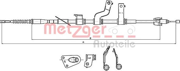 Metzger 17.2579 - Kabel, dayanacaq əyləci furqanavto.az