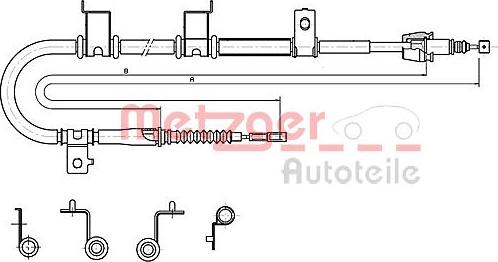 Metzger 17.2576 - Kabel, dayanacaq əyləci furqanavto.az