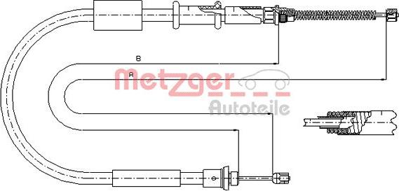 Metzger 321.6 - Kabel, dayanacaq əyləci furqanavto.az