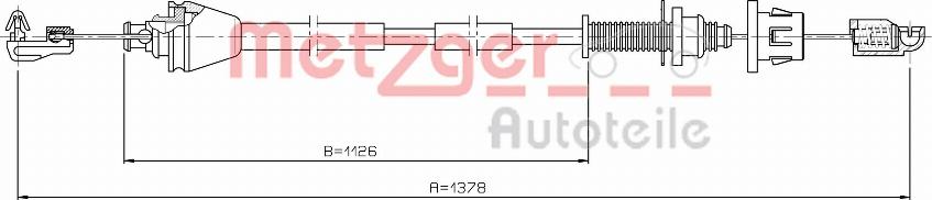 Metzger 3.RE001 - Sürətləndirici kabel furqanavto.az
