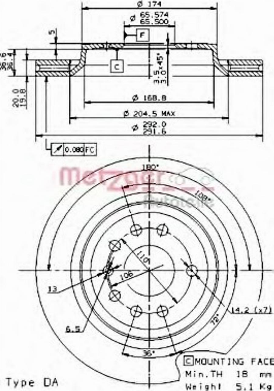 Metzger 24908 V - Əyləc Diski furqanavto.az