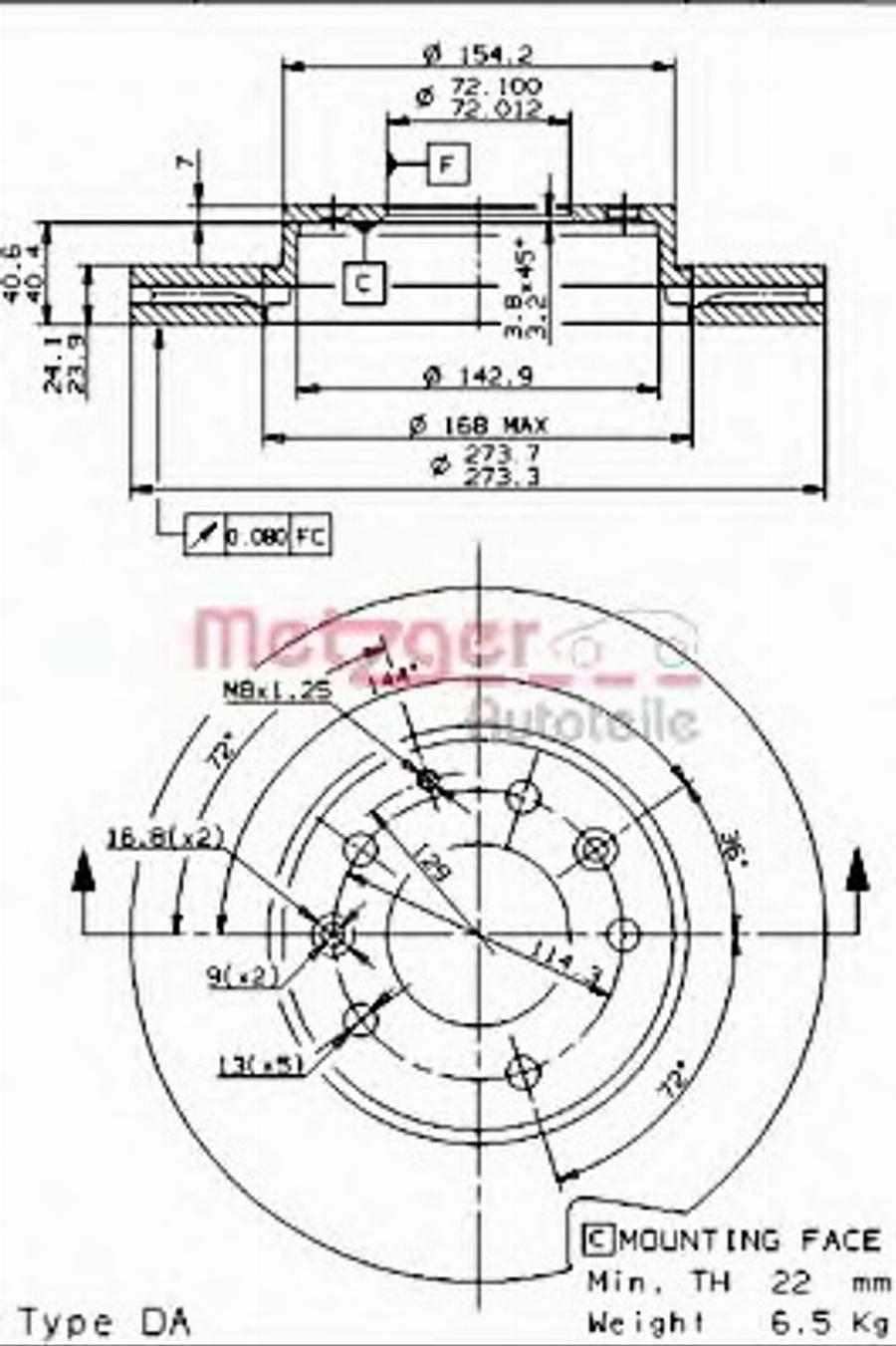 Metzger 24935E - Əyləc Diski furqanavto.az