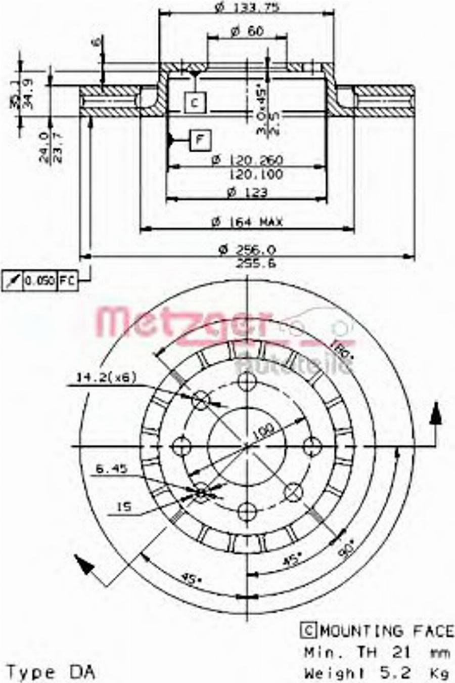 Metzger 24695E - Əyləc Diski furqanavto.az