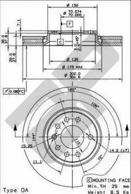 Metzger 24844 V - Əyləc Diski furqanavto.az