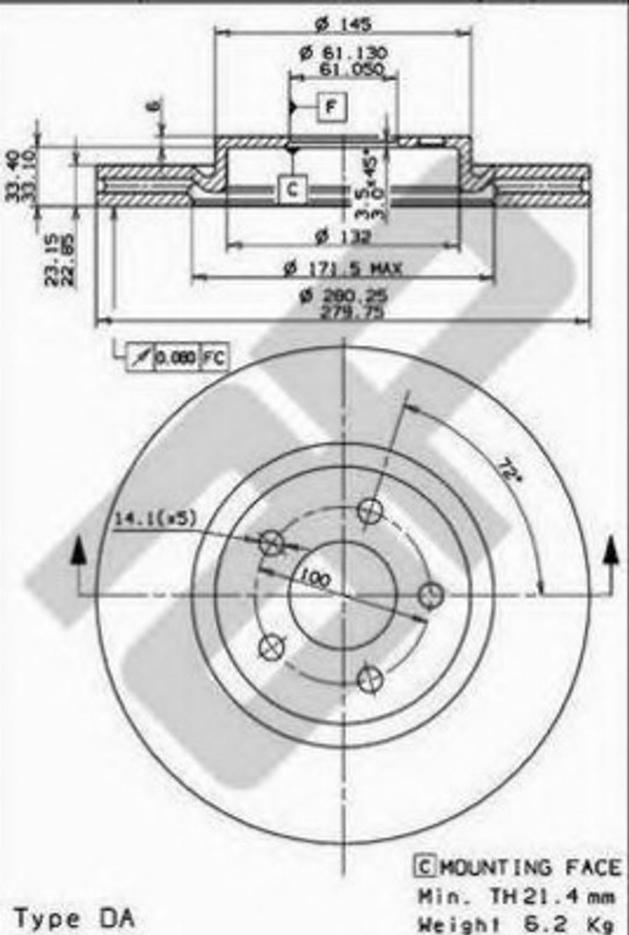 Metzger 24854 - Əyləc Diski furqanavto.az