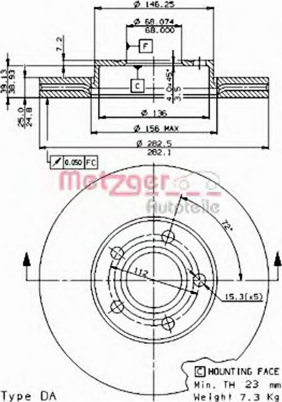 Metzger 24714 - Əyləc Diski furqanavto.az