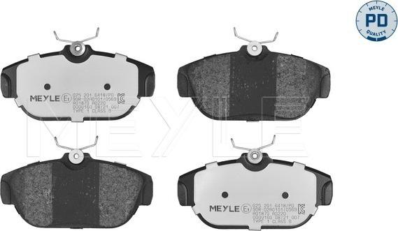 Meyle 025 201 6418/PD - Əyləc altlığı dəsti, əyləc diski furqanavto.az