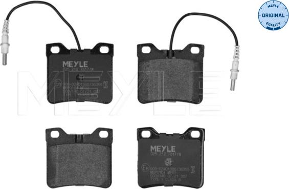 Meyle 025 212 7817/W - Əyləc altlığı dəsti, əyləc diski furqanavto.az