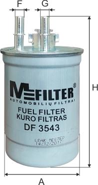 Mfilter DF 3543 - Yanacaq filtri furqanavto.az