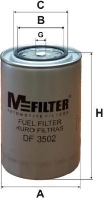 Mfilter DF 3502 - Yanacaq filtri furqanavto.az
