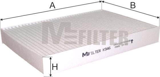 Mfilter K 946 - Filtr, daxili hava furqanavto.az