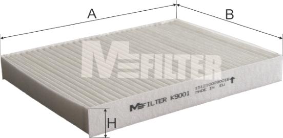 Mfilter K 9001 - Filtr, daxili hava www.furqanavto.az