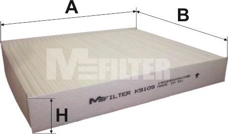 Mfilter K 9109 - Filtr, daxili hava www.furqanavto.az