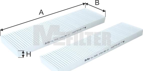 Mfilter K 9135-2 - Filtr, daxili hava furqanavto.az