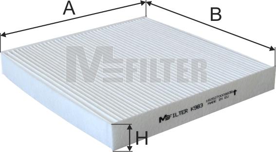 Mfilter K 983 - Filtr, daxili hava furqanavto.az