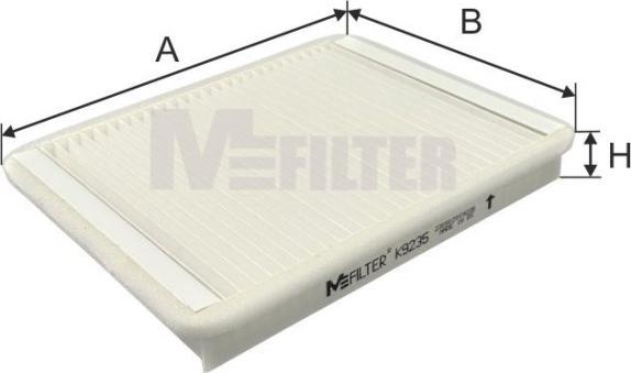 Mfilter K 9235 - Filtr, daxili hava furqanavto.az