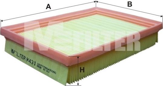 Mfilter K 431 - Hava filtri furqanavto.az