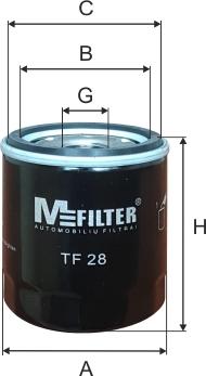 Mfilter TF 28 - Yağ filtri furqanavto.az