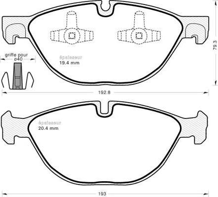 FORD 2417219 - Əyləc altlığı dəsti, əyləc diski furqanavto.az